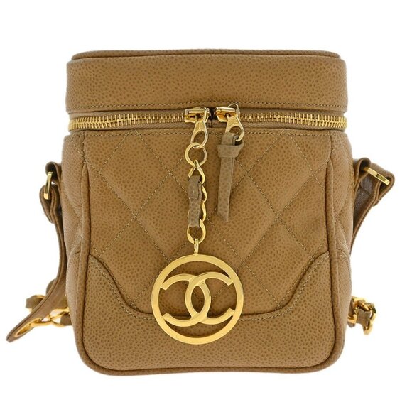 Chanel Beige Calfskin Shoulder Bag 115902 - Picture 1 of 10
